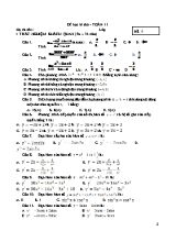 Đề thi thử môn Toán Lớp 11 - Đề 1